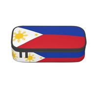 NBMghn Pencil Case with Philippine Flag Full-Print Design â€“ Multi-Purpose Pen Organizer, Stationery Bag, Makeup Cosmetic Pouch