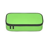 NBMghn Pencil Case with Solid Color Light Green Full-Print Design – Multi-Purpose Pen Organizer, Stationery Bag, Makeup Cosmetic Pouch