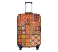 NBMghn S Suitcase Cover Protector â€“ Stretchable Group of Moroccan Geometric Print Luggage Travel Accessories for Business Trips