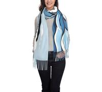NBMghn Waves lapping at the rocks Print Tassel Scarf for Women - Fall Winter Fringed Shawl, Lightweight & Soft, Perfect for Casual Travel