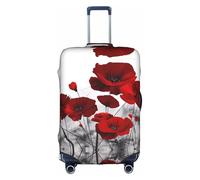 NBMghn XL Suitcase Cover Protector â€“ Stretchable Red Poppy Flower Print Luggage Travel Accessories for Business Trips