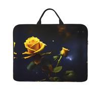 NBMghn Yellow Roses Starry Night Print14in Laptop Case Sleeve Bag â€“ Messenger Briefcase with Handle â€“ Portable Travel & Business Laptop Sleeve