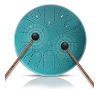 NBMICSO Steel Tongue Drum- 13 Note 12 Inches C-key Rain Drum Sound Healing Instruments - Handpan Drum for Meditation Entertainment Musical Education Concert Mind Healing Yoga (Malachite)