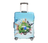 nbnhxnff Travel Luggage Cover TSA Approved Luggage Cover Protector Stretchable,Washable&Anti-Scratch,Fits 18-32 Inch case, Blue goes on a trip, L(26-28 inch), Fashion