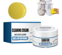 NBOFOL White Shoe Cleaning Cream,White Shoe Cleaner Cream with Sponge,Multifunctional Stain Removal Cream for Shoe,White Canvas Shoe Cleaner,Foam Shoe Cleaner,Specially Designed for White Shoes
