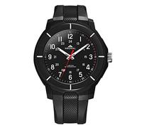 NBONAL Sport Field Watch for Men Black Tactical Watch 30-50M Waterproof 24 Hour Military Luminous Dial Casual Quartz Wristwatch, Black band, 45.0mm, Sport watch
