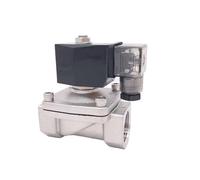 NBR/EPDM/FKM 2 Way SS304 Water Solenoid Valve Normally Close Port 1/2" 110V AC Orifice 15mm SPU-15 Zero Pressure Start Plug Type(FKM,24V)