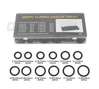 NBR O Ring Sealing Ring Gasket Washer Kit 300PCS 12 Sizes Large Nitrile Rubber O Rings for Plumbers Garages Machinery Workshops Car Doors Appliances Bearings Pumps Rollers