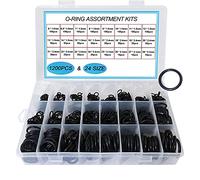 NBR Seal O-Ring Kit, 1200pcs - Thickness 1.5mm, 2.4mm, 3.1mm, Nitrile Rubber, Auto & Plumbing Repair (Black)