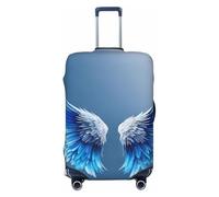 NBRIEU Angel Wings Printed Elastic Suitcase Cover Fashion Washable Fits 18-32 Inch Luggage, Black/White, Medium