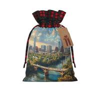 NBRIEU Austin Texas Reusable Gift Bag for Christmas Party Wedding