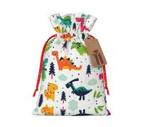 NBRIEU Colorful Dinosaur Print Gift Bag,Bring a Drawstring,Reusable Gift Bag for Party,Wedding