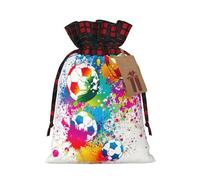 NBRIEU Colorful Football Print Gift Bag Reusable Christmas Party Wedding Gift Bag