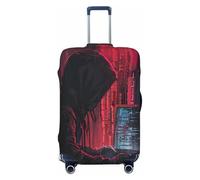 NBRIEU Computer Attack Printed Elastic Suitcase Cover Fashion Washable Fits 18-32 Inch Luggage, Black/White, Medium