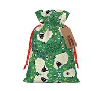 NBRIEU Cute Cartoon Sheep Print Gift Bag, Bring a Drawstring, Reusable Gift Bag for Party, Wedding