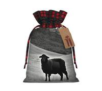 NBRIEU Cute Sheep's Lamb Print Gift Bag Reusable for Christmas Party Wedding Favors