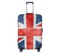 NBRIEU Elastic Suitcase Cover Union Jack Printed Modern Washable Fits 18-32 Inch Luggage, Black/White, Medium