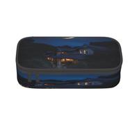 NBRIEU Full Moon in Night Print large capacity pencil case,multi compartment stationery box organizer