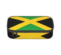 NBRIEU Jamaica Flag Print Large Capacity Stationery Organizer Case, Black, One Size, Print, Black/White, One Size, Print