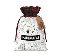 NBRIEU Mathematical Print Reusable Gift Bag for Christmas Party Wedding Favors