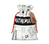NBRIEU Mathematics Print Print Presents Bag,Bring A Drawstring,Reusable Holiday Party Wedding Gift Bag