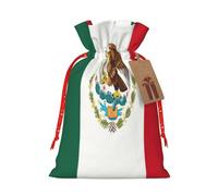 NBRIEU Mexico Flag Gift Bag with Drawstring Reusable Gift Bag for Party Wedding