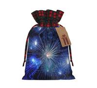 NBRIEU New Year Gift Bag Pyrotechnics Print Reusable Christmas Party Wedding Favors