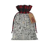 NBRIEU Newspaper Hd Print Presents Bag,Reusable Christmas Party Wedding Presents Bag