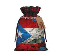 NBRIEU Puerto Rico Flag Print Reusable Gift Bag for Christmas Party Wedding