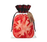 NBRIEU Reusable Tomato Slice Print Gift Bag for Christmas Party Wedding