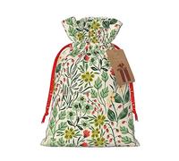 NBRIEU Rose on the Road Print Gift Bag with Drawstring Reusable Gift Bag for Party and Wedding