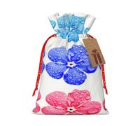 NBRIEU Three Flowers Print Presents Bag,Bring A Drawstring,Reusable Holiday Party Wedding Gift Bag