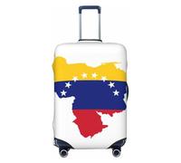 NBRIEU Venezuela Flag Printed Elastic Suitcase Cover Fashion Washable Fits 18-32 Inch Luggage, Black, S