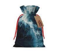 NBRIEU Within The Tides Print Gift Bag - Drawstring - Reusable Gift Bag for Party Wedding