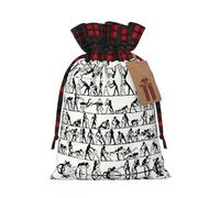 NBRIEU Wrestlers Sports Print Reusable Gift Bag for Christmas Party Wedding