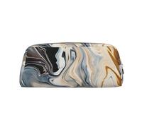 NBSKSDLK Abstract Marble Ink Texture Makeup Bag for Women Men Pencil Pouch Travel Small Cosmetic Bag Zippered Toiletry Bags Aesthetic Pen Bags Trendy Storage Bags Leather Coin Pouch Purse, Gold, One