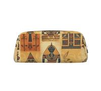 NBSKSDLK Ancient Egypt Tribe Series Makeup Bag for Women Men Pencil Pouch Travel Small Cosmetic Bag Zippered Toiletry Bags Aesthetic Pen Bags Trendy Storage Bags Leather Coin Pouch Purse, Silver, One