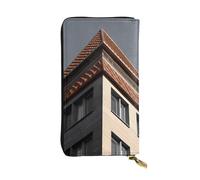 NBSKSDLK architecture roof Leather Wallet RFID Blocking Credit Card Case Large Capacity Money Organizer with Zipper Pocket - Slim Minimalist Cash Wallet for Men Women Phone Clutch Gift