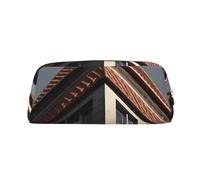 NBSKSDLK architecture roof Makeup Bag for Women Men Pencil Pouch Travel Small Cosmetic Bag Zippered Toiletry Bags Aesthetic Pen Bags Trendy Storage Bags Leather Coin Pouch Purse, Gold, One size