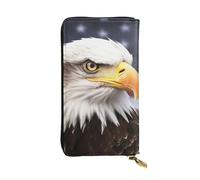 NBSKSDLK Bald eagle Leather Wallet RFID Blocking Credit Card Case Large Capacity Money Organizer with Zipper Pocket - Slim Minimalist Cash Wallet for Men Women Phone Clutch Gift