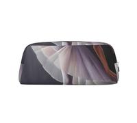NBSKSDLK Ballet Dancer Makeup Bag for Women Men Pencil Pouch Travel Small Cosmetic Bag Zippered Toiletry Bags Aesthetic Pen Bags Trendy Storage Bags Leather Coin Pouch Purse, Silver, One Size