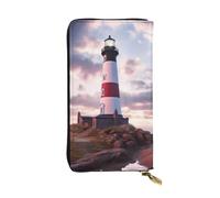 NBSKSDLK Beauty Lighthouse Leather Wallet RFID Blocking Credit Card Case Large Capacity Money Organizer with Zipper Pocket - Slim Minimalist Cash Wallet for Men Women Phone Clutch Gift