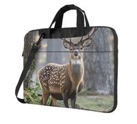 NBSKSDLK Camouflage Deer Laptop Bag, Computer Briefcase Gifts for Men Women, 360 Protective Laptop Shoulder Bag, Black, 14 inch