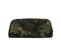 NBSKSDLK Camouflage Pattern Makeup Bag for Women Men Pencil Pouch Travel Small Cosmetic Bag Zippered Toiletry Bags Aesthetic Pen Bags Trendy Storage Bags Leather Coin Pouch Purse, Silver, One Size