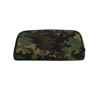 NBSKSDLK Camouflage Pattern Makeup Bag for Women Men Pencil Pouch Travel Small Cosmetic Bag Zippered Toiletry Bags Aesthetic Pen Bags Trendy Storage Bags Leather Coin Pouch Purse, Gold, One Size