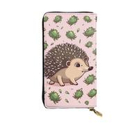 NBSKSDLK Cartoon hedgehog Leather Wallet RFID Blocking Credit Card Case Large Capacity Money Organizer with Zipper Pocket - Slim Minimalist Cash Wallet for Men Women Phone Clutch Gift