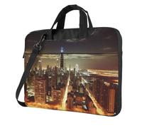 NBSKSDLK Chicago City Laptop Bag 14 inch, Computer Briefcase Gifts for Men Women, 360 Protective Laptop Shoulder Bag