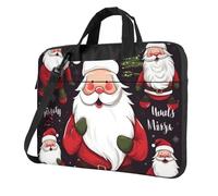 NBSKSDLK Christmas Santa Claus Laptop Bag 14 inch, Computer Briefcase Gifts for Men Women, 360 Protective Laptop Shoulder Bag