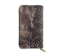 NBSKSDLK Classic Snake Skin Leather Wallet RFID Blocking Credit Card Case Large Capacity Money Organizer with Zipper Pocket - Slim Minimalist Cash Wallet for Men Women Phone Clutch Gift