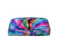 NBSKSDLK Colorful Tie Dye Makeup Bag for Women Men Pencil Pouch Travel Small Cosmetic Bag Zippered Toiletry Bags Aesthetic Pen Bags Trendy Storage Bags Leather Coin Pouch Purse, Gold, One Size